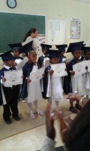 Proud Grade 0's showing their Certificates!