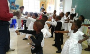During their karate demonstration.Thank you Sensei Wandile for your dedication! Our little ones always enjoy your lessons! 